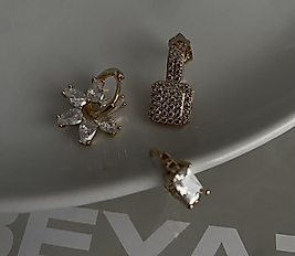 Üçlü çelik küpe