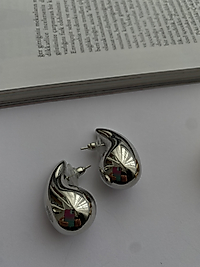 Damla gümüş küpe